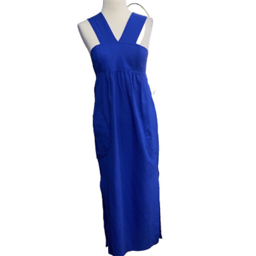 Urban Outfitters Royal Blue Open Back Maxi Dress Women’s XS Cotton Sleeveless